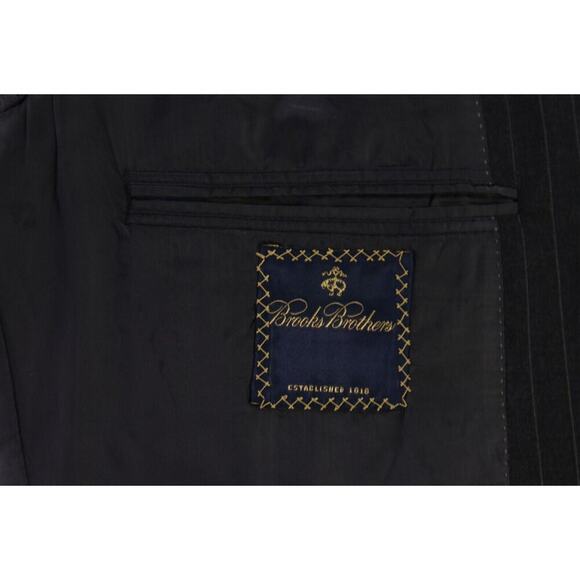 Brooks Brothers Made in USA Recent Gray Pinstripe 2-Btn Suit Blazer Jacket 43L - Picture 7 of 9